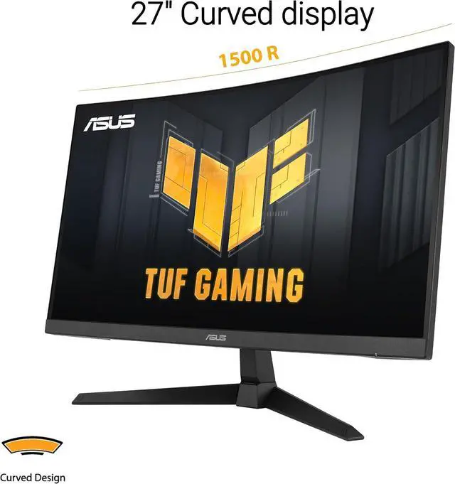 Main image of ASUS TUF Gaming 27 inch Full HD 180Hz FHD AMD FreeSync (Adaptive Sync) 1ms ELMB SYNC Built-in Speakers Curved Gaming Computer Monitor VG27VQ3B