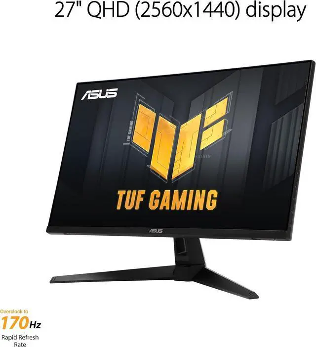 Alt view image 2 of 6 - ASUS 27" 170Hz WQHD (2560 x 1440) Gaming Monitor 1ms Freesync Premium Overclock to Extreme Low Motion Blur, Shadow Boost, HDR, DisplayWidget Lite TUF Gaming VG27AQA1A (above 144Hz)