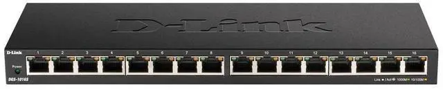 Alt view image 2 of 13 - D-Link 16-Port Gigabit Unmanaged/Plug and Play Switch | Fanless| Slim Metal Compact | Desktop - (DGS-1016S)