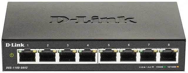 Alt view image 6 of 6 - D-Link 5-Port Gigabit Smart Managed PoE-Powered Switch | PoE Extender | 2 PoE pass-through ports | Metal Compact| NDAA Compliant - (DGS-1100-05PDV2)