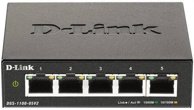 Alt view image 6 of 13 - D-Link 5-Port Gigabit Smart Managed Switch | Web Managed | Cable Diagnostics | Fanless | Compact Metal Desktop | NDAA Compliant - (DGS-1100-05V2)