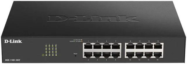 Alt view image 3 of 6 - D-Link 16-Port Gigabit Smart Managed Switch | Web Managed | Cable Diagnostics | NDAA Compliant - (DGS-1100-16V2)