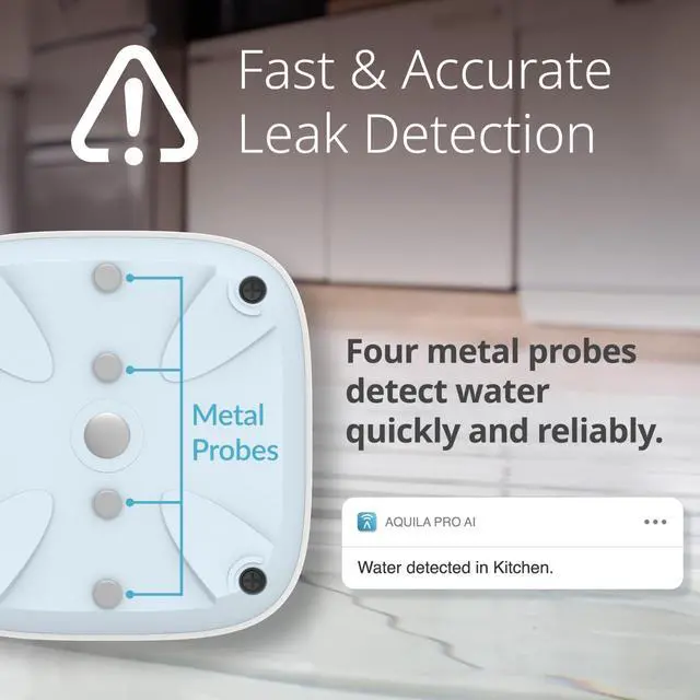 Alt view image 7 of 7 - D-Link Single SW-A2 Water Sensor Pod - Smart Home Water Leak Detection with Flexible Placement and Long-Range Wireless Connectivity