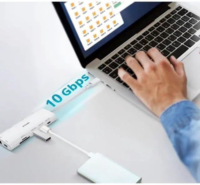 Alt view image 3 of 7 - D-Link 10-in-1 USB-C Hub (DUP-A01)