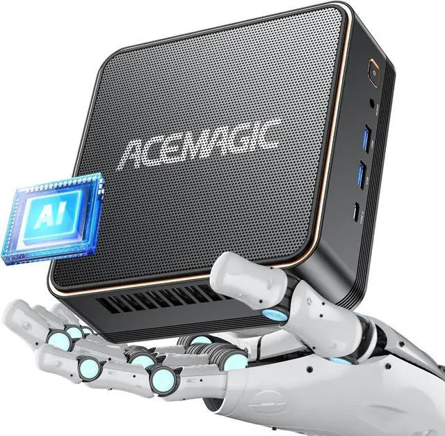 Main image of ACEMAGIC AI Mini PC Intel Core Ultra 5 125H (14C/18T, up to 4.5GHz), 32GB DDR5 RAM 1TB SSD, TDP 65W, Mini Gaming PC Intel AI Boost, Supports ray tracing, Intel XeSS Technology, WiFi 7/BT5.4/Type-C