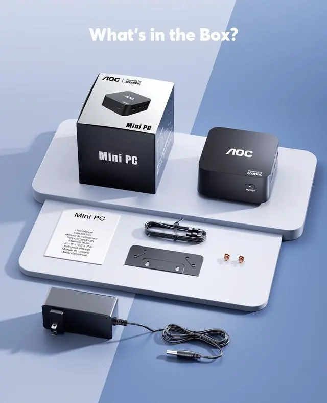 Alt view image 7 of 7 - ACEMAGIC Mini PC T8PLUS with 12th Alder Lake-N97 (4C/4T, Up to 3.6GHz), 16GB RAM LPDDR5 512GB PCIe M.2 SSD Mini Desktop Computer Windows 11-4K Triple Display, WiFi 5, Dual LAN for Home/Office