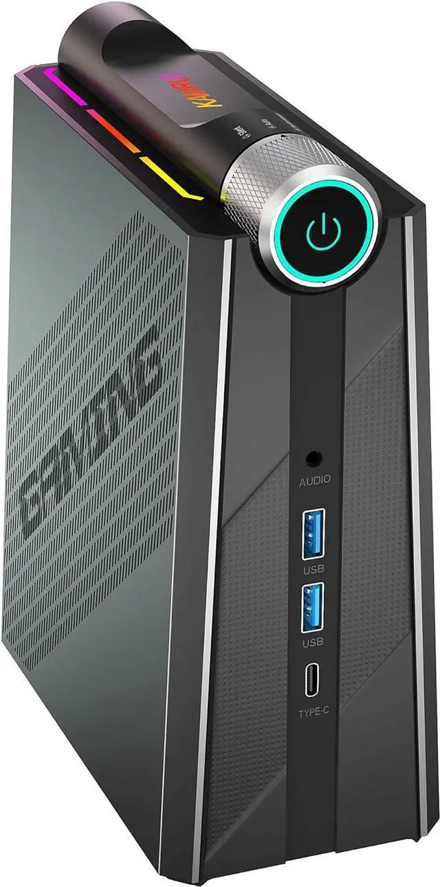 Main image of KAMRUI Mini PC Gaming,32GB DDR5 Dual Channel 512GB SSD AMD Ryzen 7 7735HS, Support 4K Triple Screen,RGB Lights,WiFi6,BT5.2,Type C
