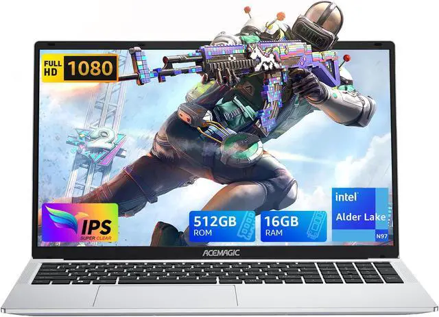 Main image of ACEMAGIC 16inch Traditional Laptop Computer,with High Performance Quad Core-12th Alder Lake N97 Laptop,Spacious Storage with 16GB RAM 512GB SSD