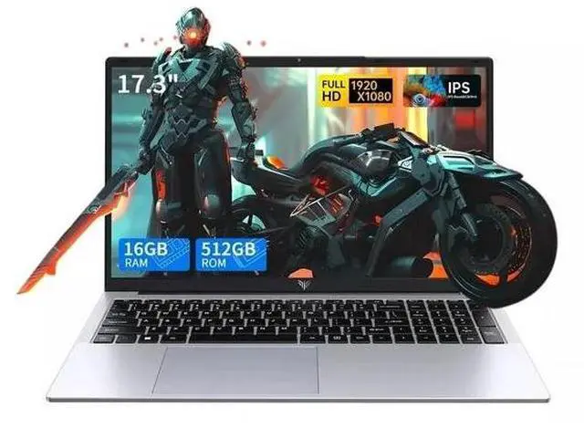 Main image of ACEMAGIC Laptop 17.3 FHD Intel Alder Lake N97 up to 3.6GHz 16GB DDR4 512GB SSD with Windows 11 Pro