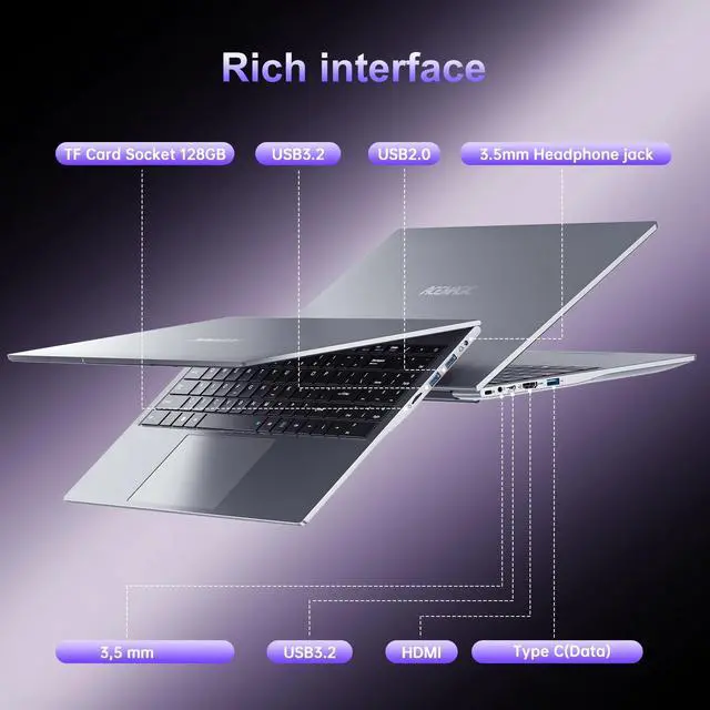 Alt view image 5 of 7 - ACEMAGIC LX15 15.6 in FHD Laptop Intel Alder Lake N97 8GB DDR4 256GB SSD with Windows 11 Pro