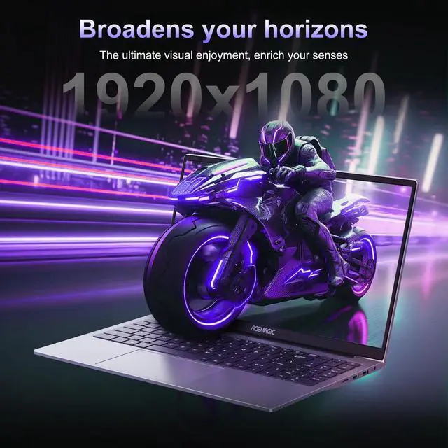 Alt view image 2 of 7 - ACEMAGIC LX15 15.6 in FHD Laptop Intel Alder Lake N97 8GB DDR4 256GB SSD with Windows 11 Pro