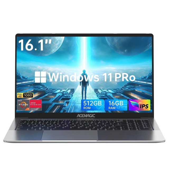 ACEMAGIC 16.1" Laptop AMD Ryzen 7 5825U 16GB RAM 512GB SSD Win11 Pro – Refurbished