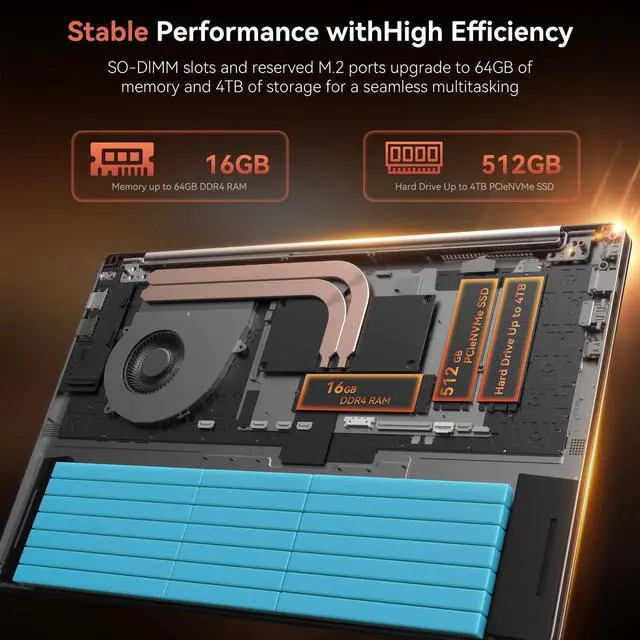 Alt view image 7 of 7 - ACEMAGIC LX15PRO 15.6 in FHD Laptop AMD Ryzen 5 7430U 16GB DDR4 512GB SSD with Windows 11 Pro