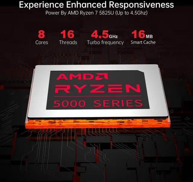 Alt view image 7 of 7 - ACEMAGIC Gaming Laptop 15.6-in AMD Ryzen 7 5825U(8C/16T), Radeon RX Vega 8 Graphics,15.6 FHD Display,16GB RAM 512GB NVMe SSD Laptop Computer with Backlit KB,Type_C (Full Function),WiFi 6, 53Wh Battery
