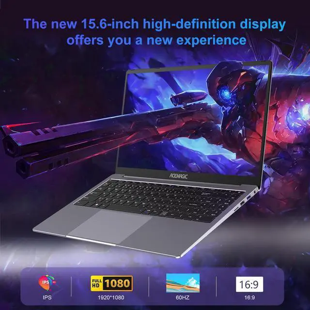 Alt view image 5 of 7 - ACEMAGIC Gaming Laptop 15.6-in AMD Ryzen 7 5825U(8C/16T), Radeon RX Vega 8 Graphics,15.6 FHD Display,16GB RAM 512GB NVMe SSD Laptop Computer with Backlit KB,Type_C (Full Function),WiFi 6, 53Wh Battery