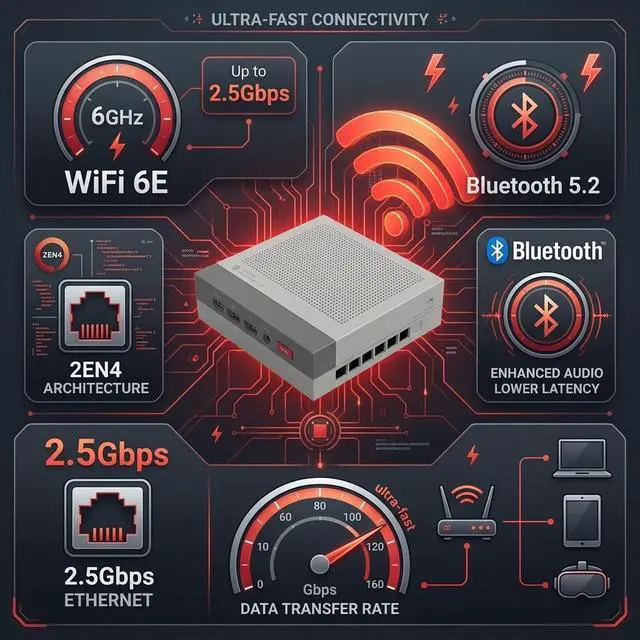 Alt view image 4 of 6 - ACEMAGIC Retro X3 Mini PC, AMD Ryzen 7 H255 8C/16T 4.9GHz, 16GB LPDDR5 512GB PCIe4.0 SSD, Radeon 780M Graphics, USB4, 8K Triple Display, 2.5G LAN, WiFi 6E BT5.2, 54W High Power, Windows 11 Pro, Gray