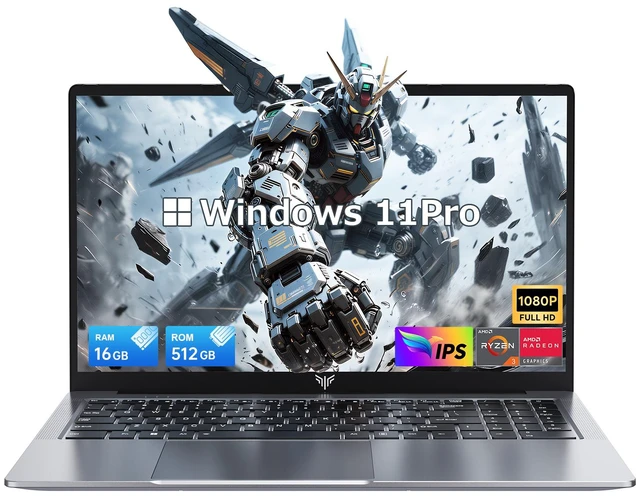 Main image of Laptop16 FHD Laptop, RMD Ryzen 3 4300U, 16GB RAM, 512GB SSD, Windows 11 Pro,Grey