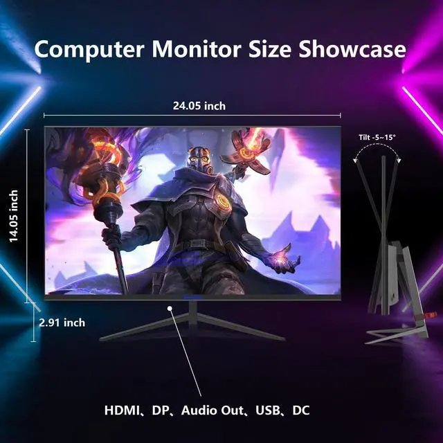 Alt view image 7 of 7 - Sealan 27inch 2k Curved Gaming Monitor QHD 165HZ 1800R 99% sRGB Professional Color Gamut Computer Monitor1msGTG with FreeSync 3 Sides Frameless Low Blue Light Support Wall Mount Install(100*100mm)
