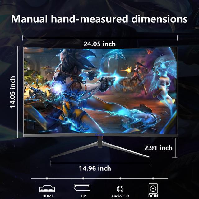 Alt view image 6 of 7 - Sealan 27 inch Curved Gaming Monitor 180Hz  Full HD 1080P 1800R LED Computer Monitor Display with FreeSync & Eye-Care Technology, Support VESA, DP, HDMI Port IPS Screen for Gaming Home Office