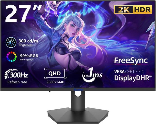 Main image of Sealan 27 inch Gaming Monitor 2KQHD 2560x1440, 300Hz,1ms, Height Adjustable,FreeSync, sRGB 99% Color Gamut, HDR10 with a 3-Side Virtually Borderless Design,2X HDMI 2.0,2X Display Port