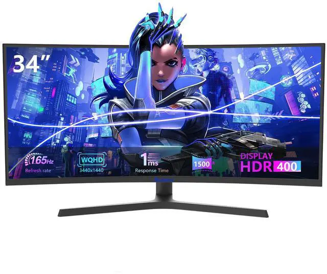 Main image of Sealan 34 inch Curved Ultrawide Computer Gaming Monitor 165Hz,UWQHD 3440x1440,1500R -PIP,1ms (MPRT),HDR, 300nits, sRGB99%,FreeSync,HDMI2.0(TMDS) x2,DP1.4 x2,Eye Care,VESA,Support Lifting Base