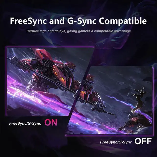 Alt view image 4 of 7 - Sealan 27 inch Gaming Monitor 2KQHD 2560x1440, 300Hz,1ms, Height Adjustable,FreeSync, sRGB 99% Color Gamut, HDR10 with a 3-Side Virtually Borderless Design,2X HDMI 2.0,2X Display Port