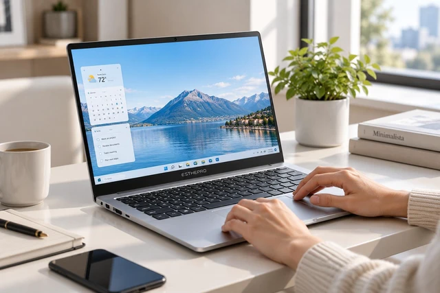 Alt view image 5 of 6 - ESTHEPRO 15.6" laptop - Intel Pentium Silver N6000 - 4 GB RAM - 128 GB Flash Memory - Windows 11 Home