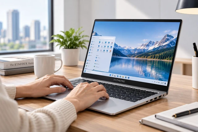 Alt view image 4 of 6 - ESTHEPRO 15.6" laptop - Intel Pentium Silver N6000 - 4 GB RAM - 128 GB Flash Memory - Windows 11 Home