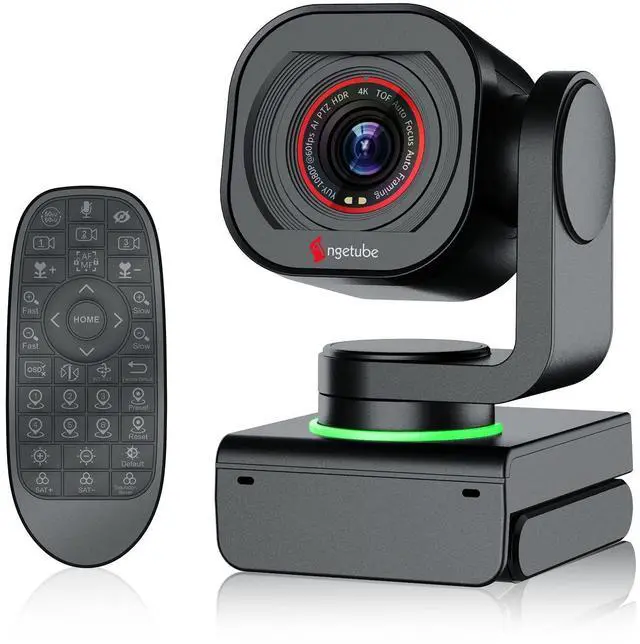 Main image of Angetube TrackCam 4K Webcam for PC/Mac - AI Tracking USB 3.0 Streaming Camera with Remote Control, Gesture Control, PTZ, HDR, Microphones, Web Camera for Desktop Computer, Laptop, Meeting, Video Call