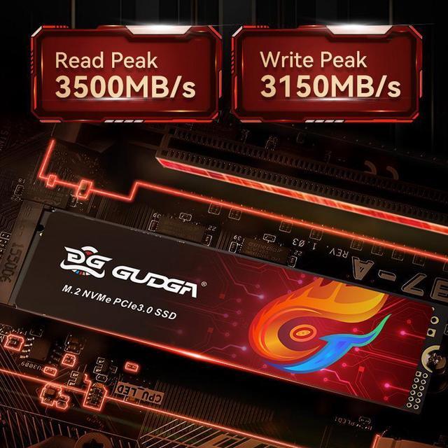 Alt view image 4 of 7 - GUDGA SSD Internal Solid State Drive M.2 NVMe 2280 PCIe 3.0X4 Computer Disk Data Storage 3D TLC NAND Flash Hard Drives PC Desktop Laptop 2TB