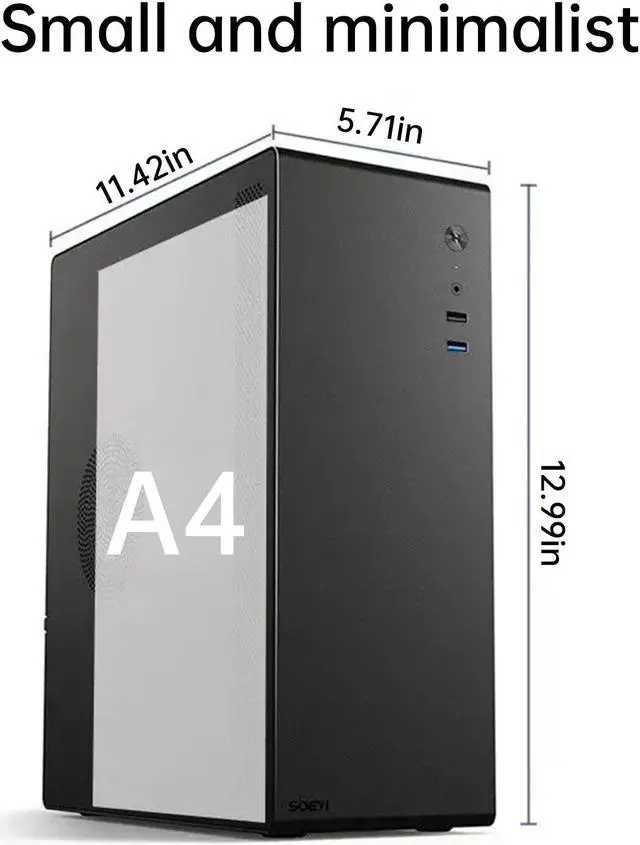 Alt view image 7 of 6 - AOACE Gaming PC Desktop Computer, AMD Ryzen 7 5700G 3.8GHz, AMD Radeon Vega 8 Graphics,16GB DDR4, NVME 1TB SSD,WiFi6 & Bluetooth, Windows 11 Home,Small and simple chassis