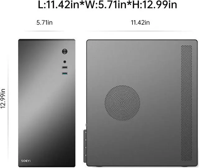Alt view image 6 of 6 - AOACE Gaming PC Desktop Computer, AMD Ryzen 7 5700G 3.8GHz, AMD Radeon Vega 8 Graphics,16GB DDR4, NVME 1TB SSD,WiFi6 & Bluetooth, Windows 11 Home,Small and simple chassis