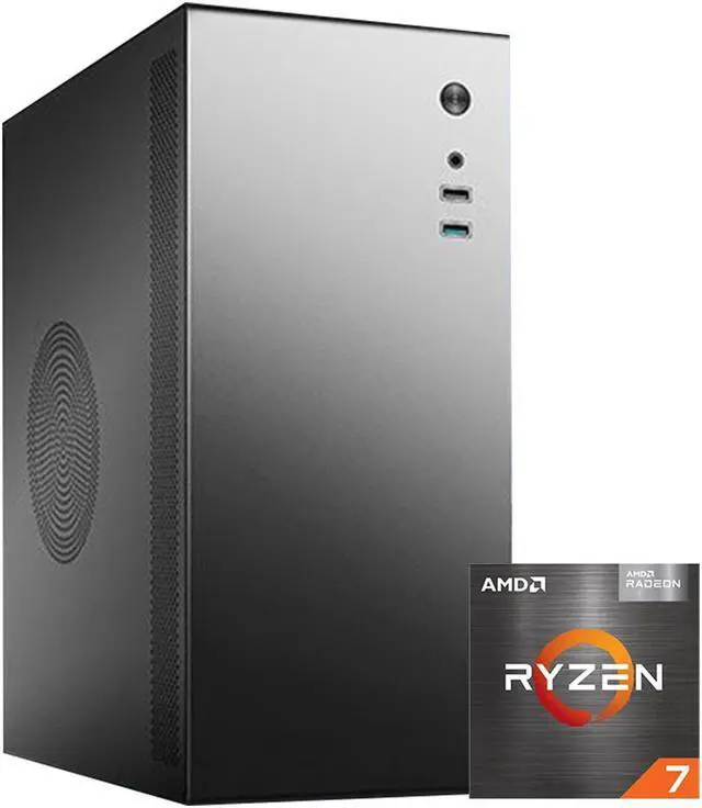 Main image of AOACE Gaming PC Desktop Computer, AMD Ryzen 7 5700G 3.8GHz, AMD Radeon Vega 8 Graphics,16GB DDR4, NVME 1TB SSD,WiFi6 & Bluetooth, Windows 11 Home,Small and simple chassis