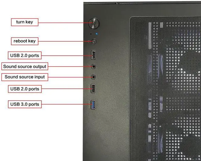 Alt view image 5 of 6 - AOACE - Gaming Desktop -AMD Ryzen5 9600X - NVIDIA GeForce RTX 5070 12G - 1TB M2 - 32GB DDR5 6400MHz - WiFi&Bluetooth - Windows 11 home - Gaming PC
