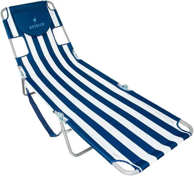 Alt view image 3 of 7 - Chaise Lounge Beach Chair for Adults with Face Hole - Versatile, Folding Lounger for Outside Pool, Sunbathing and Reading on Stomach - Deluxe, Foldable Laying Out Chair for Tanning