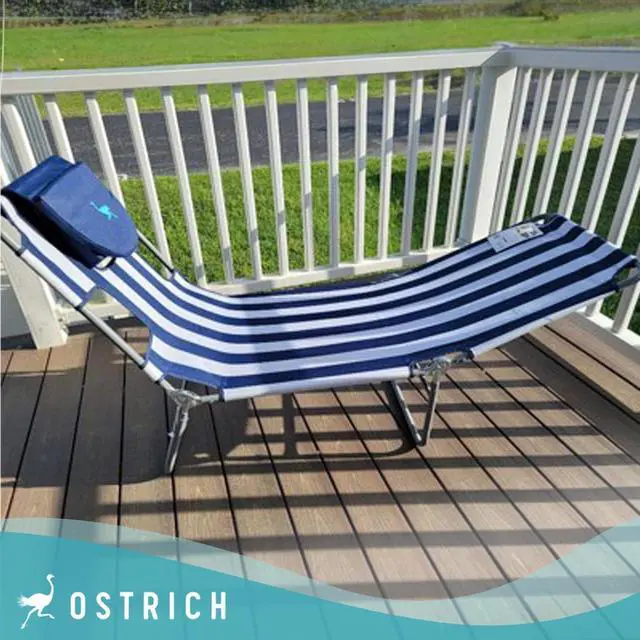 Alt view image 6 of 7 - Chaise Lounge Beach Chair for Adults with Face Hole - Versatile, Folding Lounger for Outside Pool, Sunbathing and Reading on Stomach - Deluxe, Foldable Laying Out Chair for Tanning