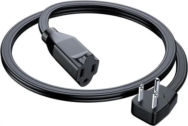 Main image of Maximm Extension Cord Heavy Duty (2 Feet) Flat Wire 3-Prong Flat Plug, 14 AWG Power Cord - UL Certified, Black, Ideal for Home and Office Use, Appliances, Electronics, Power Tools