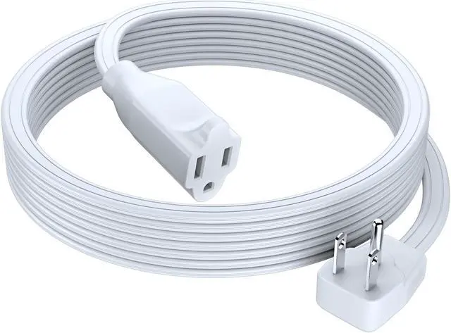 Main image of Maximm Extension Cord Heavy Duty (12 Feet) Flat Wire 3-Prong Flat Plug, 14 AWG Power Cord - UL Certified, White, Ideal for Home and Office Use, Appliances, Electronics, Power Tools