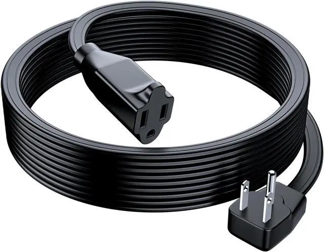 Main image of Maximm Extension Cord Heavy Duty (20 Feet) Flat Wire 3-Prong Flat Plug, 14 AWG Power Cord - UL Certified, Black, Ideal for Home and Office Use, Appliances, Electronics, Power Tools