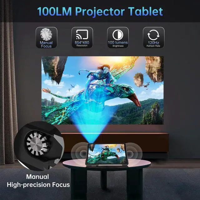 Alt view image 2 of 7 - 8849 Tank Pad Android 14 Tablet 10.95 inch, 21000mAh 5G Unlocked Tablet with Projector, 32GB+512GB/(2TB Expand) Waterproof Tablets for Adults, 32MP+50MP Camera/66W Charger/Camping Light/WiFi/GPS/OTG
