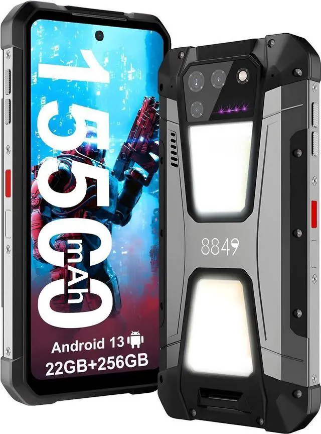 Main image of 8849 Tank 2 Rugged Smartphone with Projector Function, 15500mAh 4G Outdoor Cell Phone 12GB+256GB, 6.79" Waterproof Android 13 Mobile Phones, 108MP Main Camera IP68 (Support T-Mobile & Verizon Only)