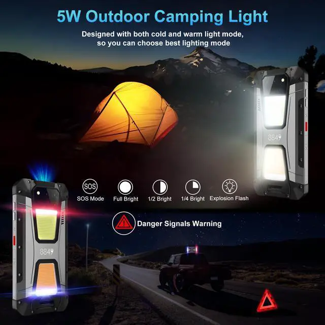 Alt view image 5 of 7 - 8849 Tank 2 Rugged Smartphone, 15500mAh 4G Outdoor Rugged Cell Phone 512GB ROM, 6.79" Waterproof Android 13 Mobile Phones, 108MP Main Camera/OTG/NFC