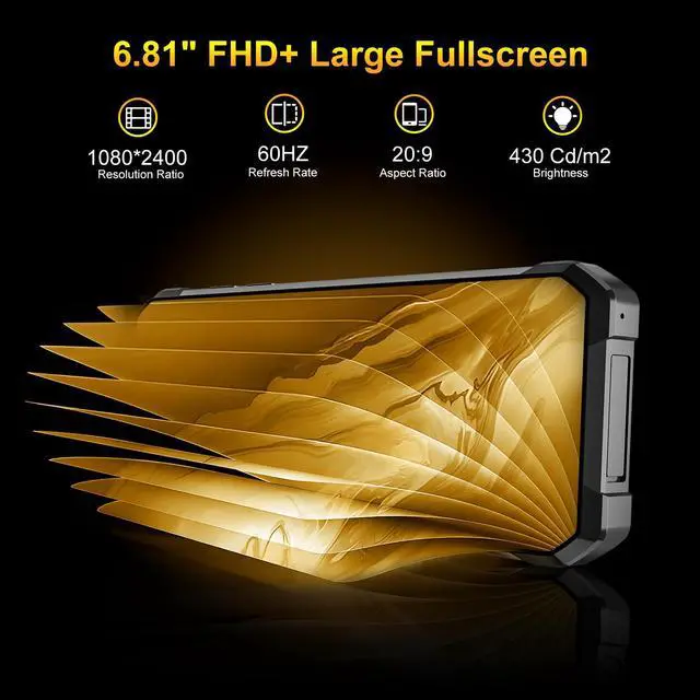 Alt view image 5 of 7 - 8849 Tank Outdoor Smartphone 22000mAh 12GB+256GB 4G Rugged Android Phone with 1200LM Camping Light IP68 Waterproof 6.81"  Cell Phone