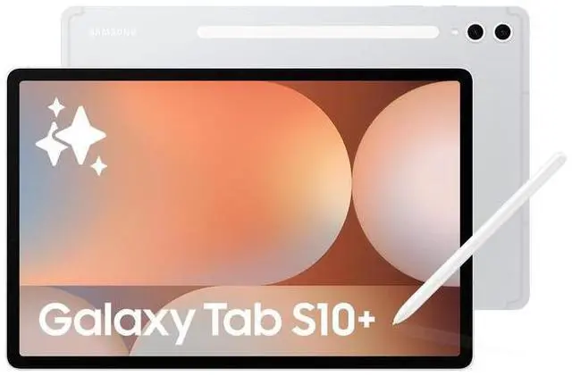 Alt view image 3 of 5 - Samsung Galaxy Tab S10+ SM-X820 Tablet - 12.4" WQXGA+ - MediaTek Dimensity 9300+ (MT6989) Octa-core - 12 GB - 256 GB Storage - Silver - Quad-core (4 Core) 3.25 GHz + Quad-core (4 Core) 2