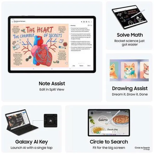 Alt view image 5 of 5 - Samsung Galaxy Tab S10+ SM-X820 Tablet - 12.4" WQXGA+ - MediaTek Dimensity 9300+ (MT6989) Octa-core - 12 GB - 256 GB Storage - Silver - Quad-core (4 Core) 3.25 GHz + Quad-core (4 Core) 2