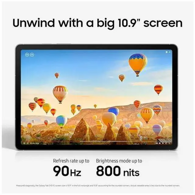 Alt view image 7 of 7 - Samsung Galaxy Tab S10 FE 128GB  AI Tablet, 10.9, 90Hz, 13MP Camera, IP68, S Pen Included (International Model)  Brand New Light Blue