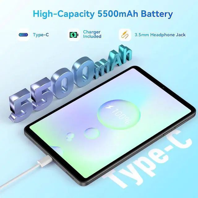 Alt view image 5 of 7 - Headwolf New Arrival FPad5 8.4'' IPS Android 14 Tablet, Helio G99 Octa Core Tablet, FHD 1920 * 1200 Display Tablet, 16GB RAM + 128GB ROM, Widevine L1, 5500mAh, 13MP+8MP, 2.4/5G WiFi GPS Tablet