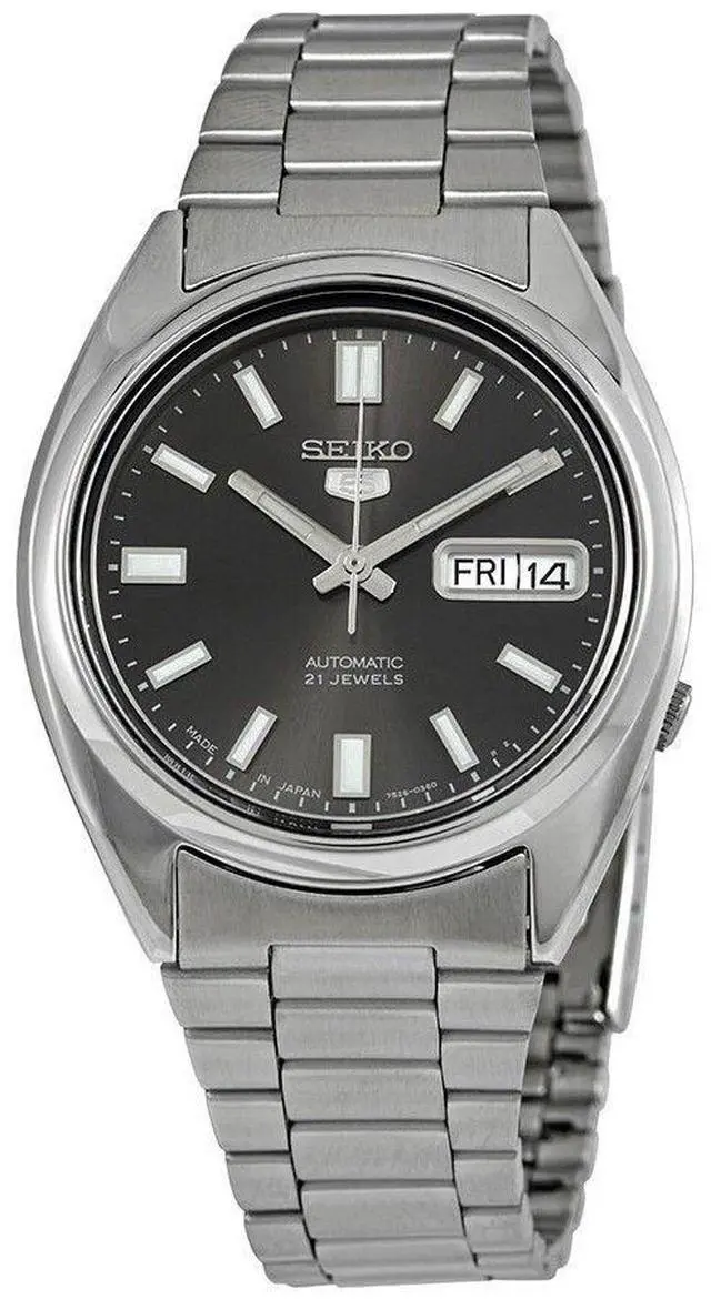 Alt view image 8 of 8 - Seiko Men's Automatic Charcoal Dial Stainless Steel