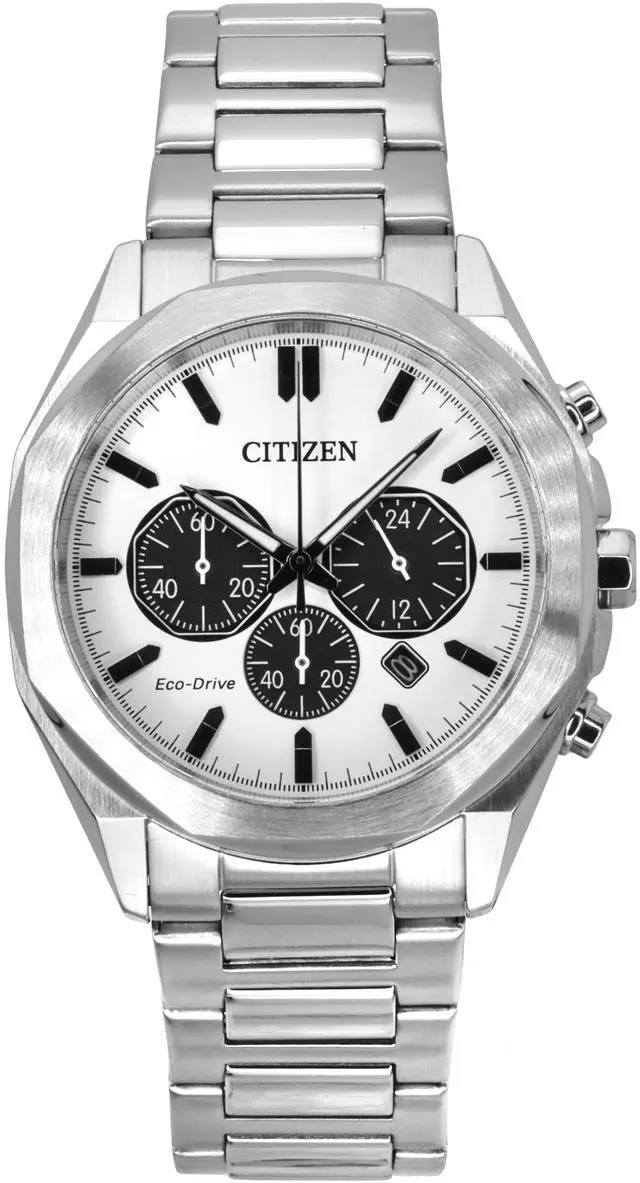 Main image of Citizen Eco-Drive Chronograph White Dial Quartz 100M Men's Watch CA4590-81A