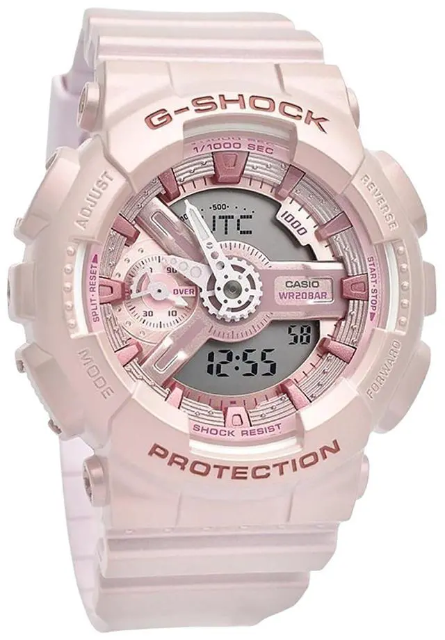 Main image of Casio G-Shock Pink Dial Quartz Sports 200M Women's Watch GMA-S110ST-4A